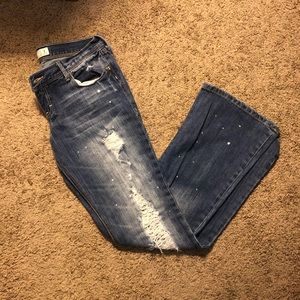 Hollister Destroyed Jeans with Light 🎨 Splatter